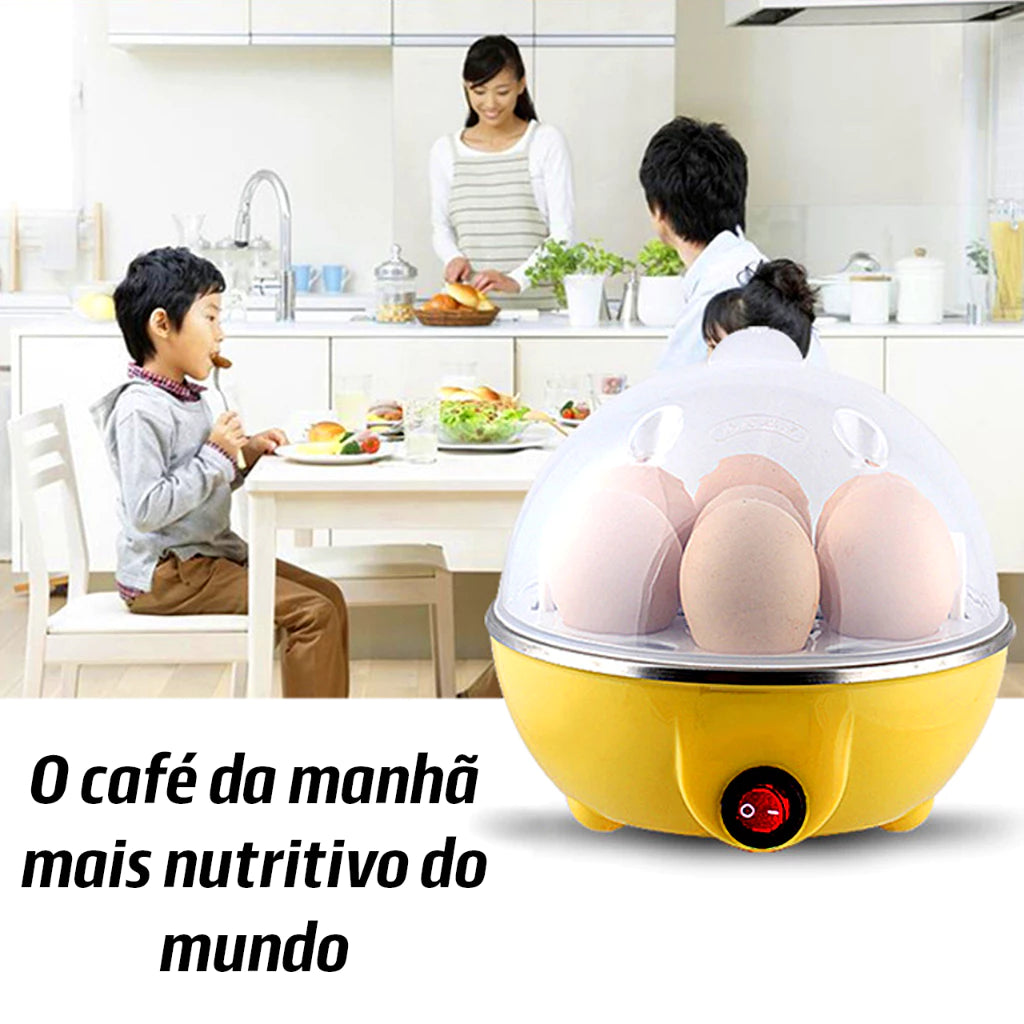 Cozedor Elétrico a Vapor Multifuncional 3 em 1 - Cozinhe Ovos, Legumes, Milho - 110v/220v