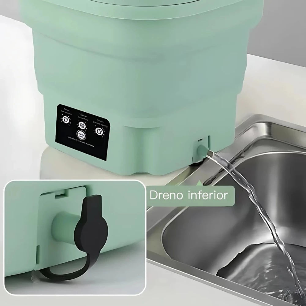 Mini Máquina de Lavar Roupas Centrifuga Dobrável Portátil Moderna Para Roupas Pequena
