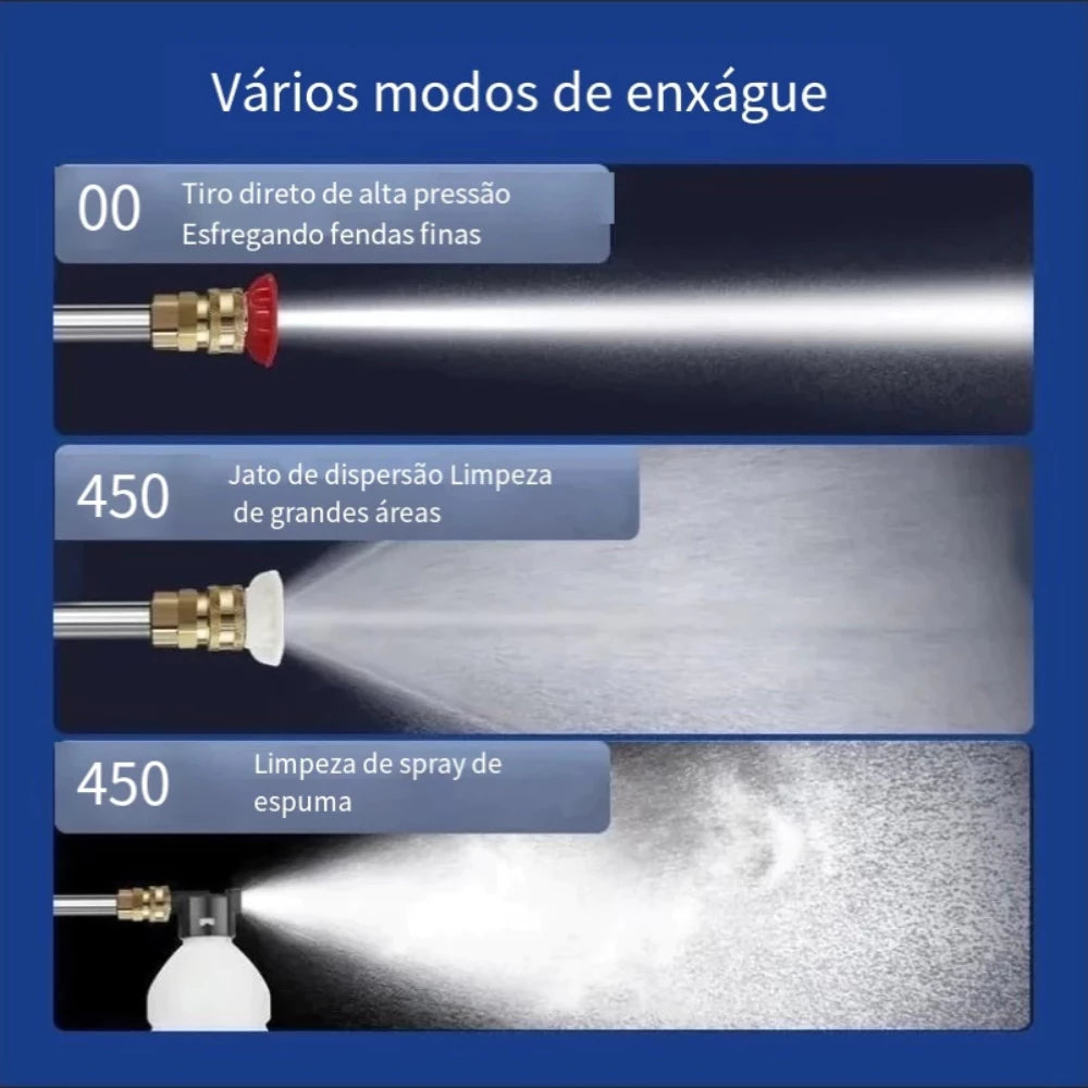 Lavajato 48V Pistola Lavadora Portátil De Alta Pressão Recarregável Carros e Jardins Pistola Residencial Bivolt