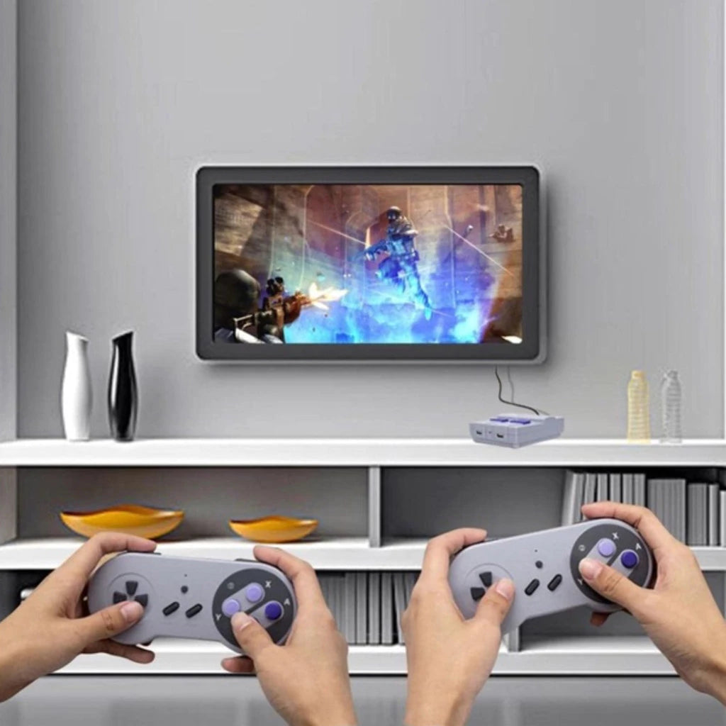 Vídeo Game Clássico console retro Super Mini SNES - 620 Jogos e 2 controles