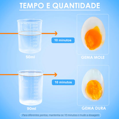 Cozedor Elétrico a Vapor Multifuncional 3 em 1 - Cozinhe Ovos, Legumes, Milho - 110v/220v