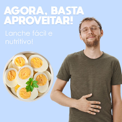 Cozedor Elétrico a Vapor Multifuncional 3 em 1 - Cozinhe Ovos, Legumes, Milho - 110v/220v