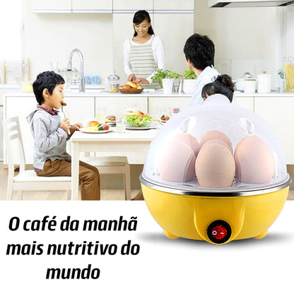 Cozedor Elétrico a Vapor Multifuncional 3 em 1 - Cozinhe Ovos, Legumes, Milho - 110v/220v