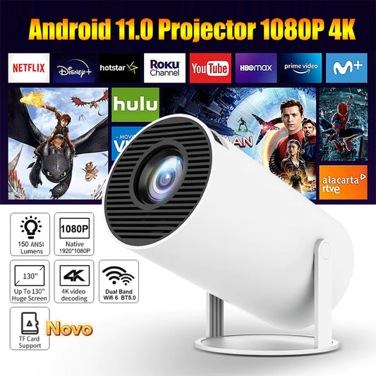 Projetor 4K HD 150 Polegadas Celular, Tv B0x, Xbox, PS, Pc, Wifi HY300 Pro Magcubic Bivolt