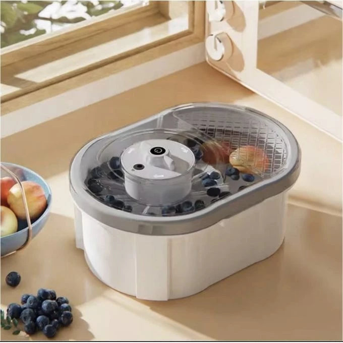 Máquina de Lavar Frutas e Verduras Automática Higienizar Vegetais Legumes Frutos do Mar