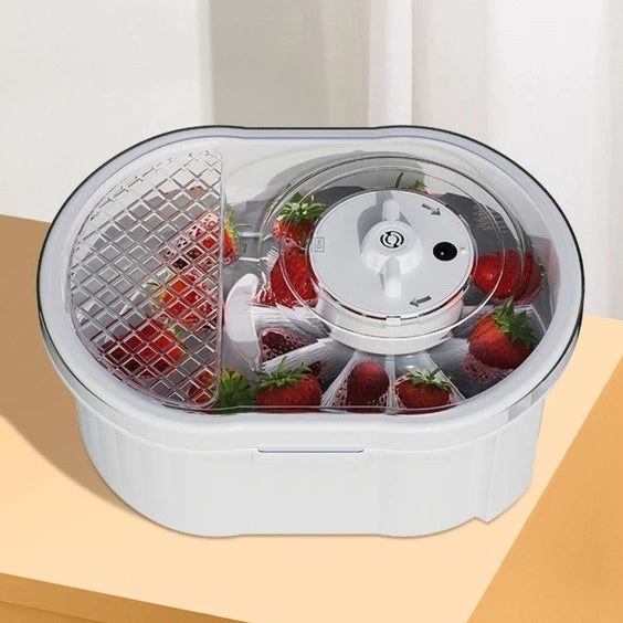 Máquina de Lavar Frutas e Verduras Automática Higienizar Vegetais Legumes Frutos do Mar