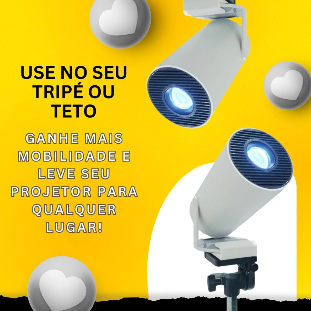 Suporte para Projetor 4K HY300 para Instalar na Parede, Teto ou Tripé