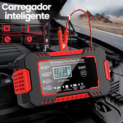Carregador de bateria automotivo inteligente 12 V Display Digital Automático Carro Pickup Jet Ski